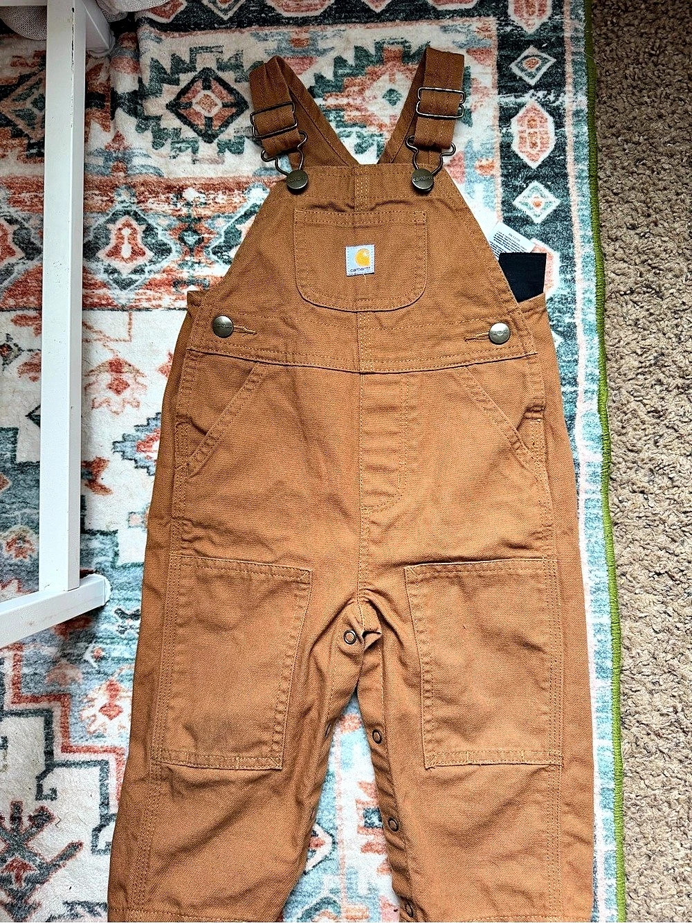 Carhartt Infant/Toddler Canvas Bib Overalls Boys Brown Overalls